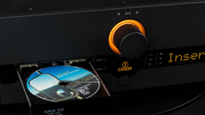 Slightly angled front view of the Canor Gaia C2 showing its CD tray