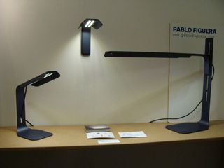 Lamps on a desk