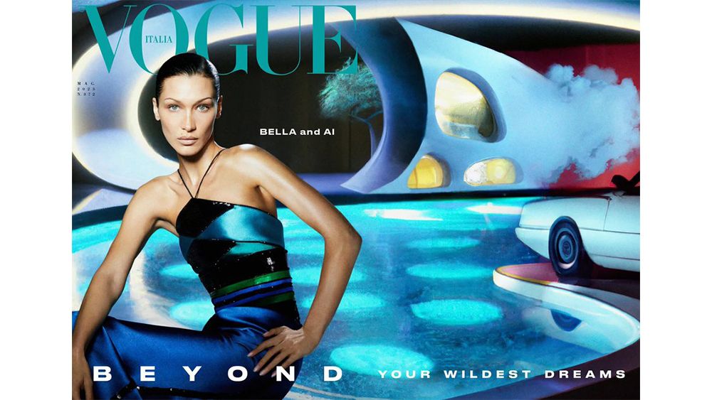 Vogue Italia Bella Hadid AI photos