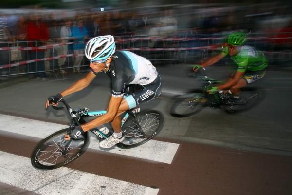 Andy Schleck leads Cavendish.