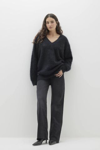 NakedCashmere Gladys Brushed Cashmere V-Neck Sweater