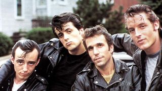 Perry King, Sylvester Stallone, Henry Winkler and Paul Mace in The Lords of Flatbush