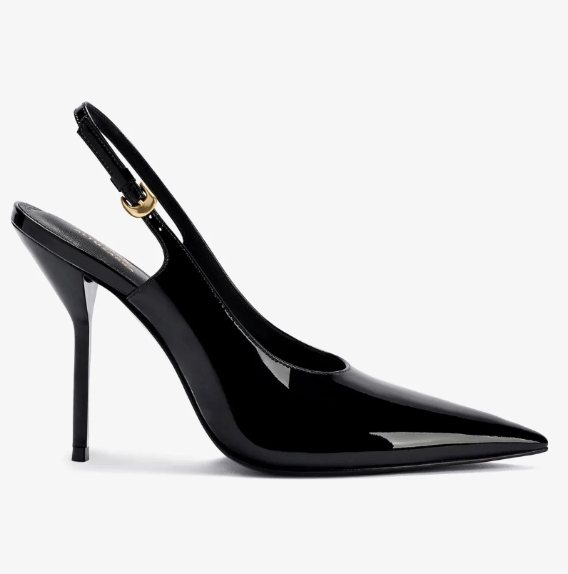 Larroud&amp;eacute; x Altuzarra, Pump in Black Patent Leather