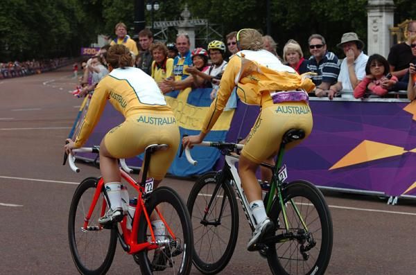 Australia's Chloe Hosking, left, and Shara Gillow