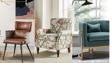 A selection of Wayfair accent chairs