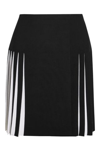 Alaia Pleated Two-Tone Knitted Skirt, NET-A-PORTER