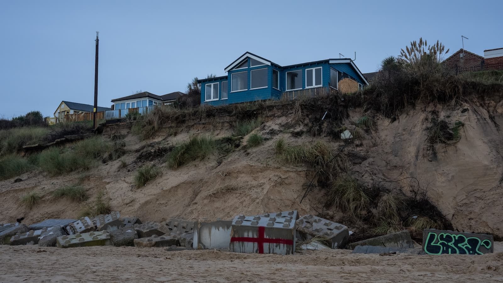 Homes at imminent risk on 'one of the fastest' eroding coastlines in Northern Europe