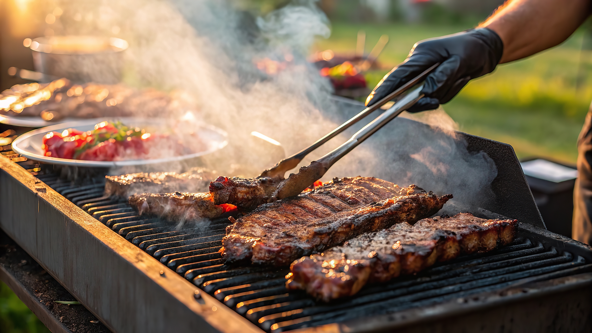 Grilling outside