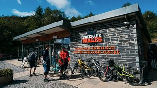 The entrance to BikePark Wales