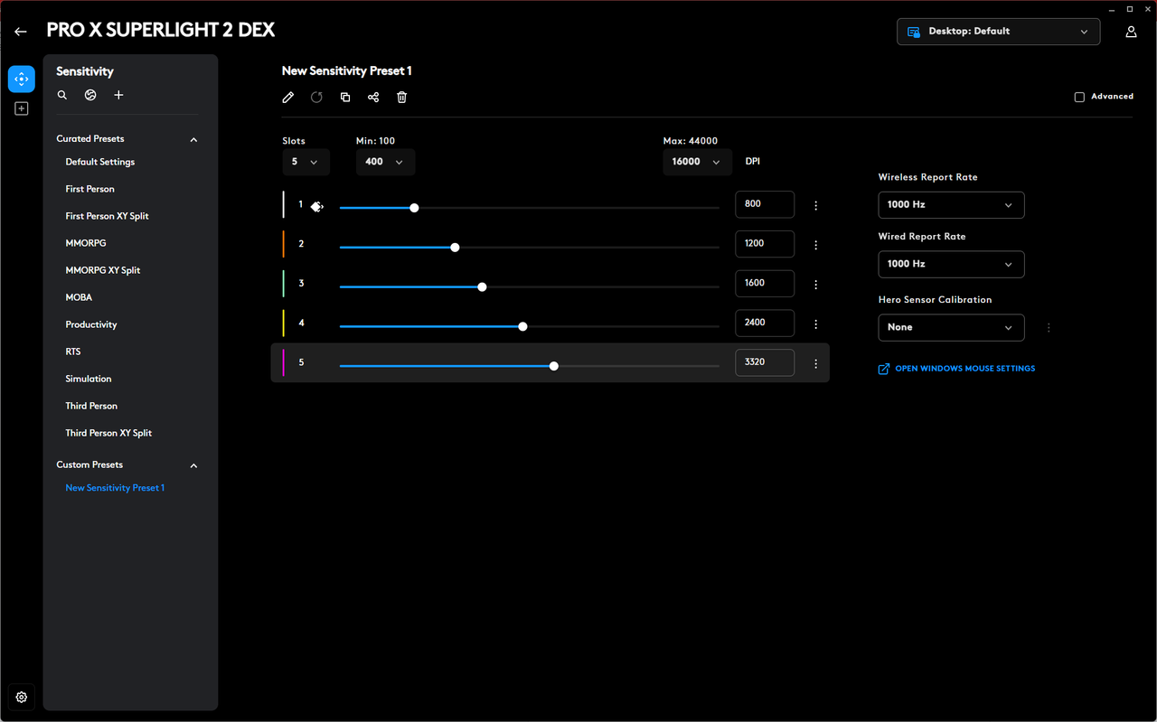 Logitech G Pro X Superlight 2 Dex