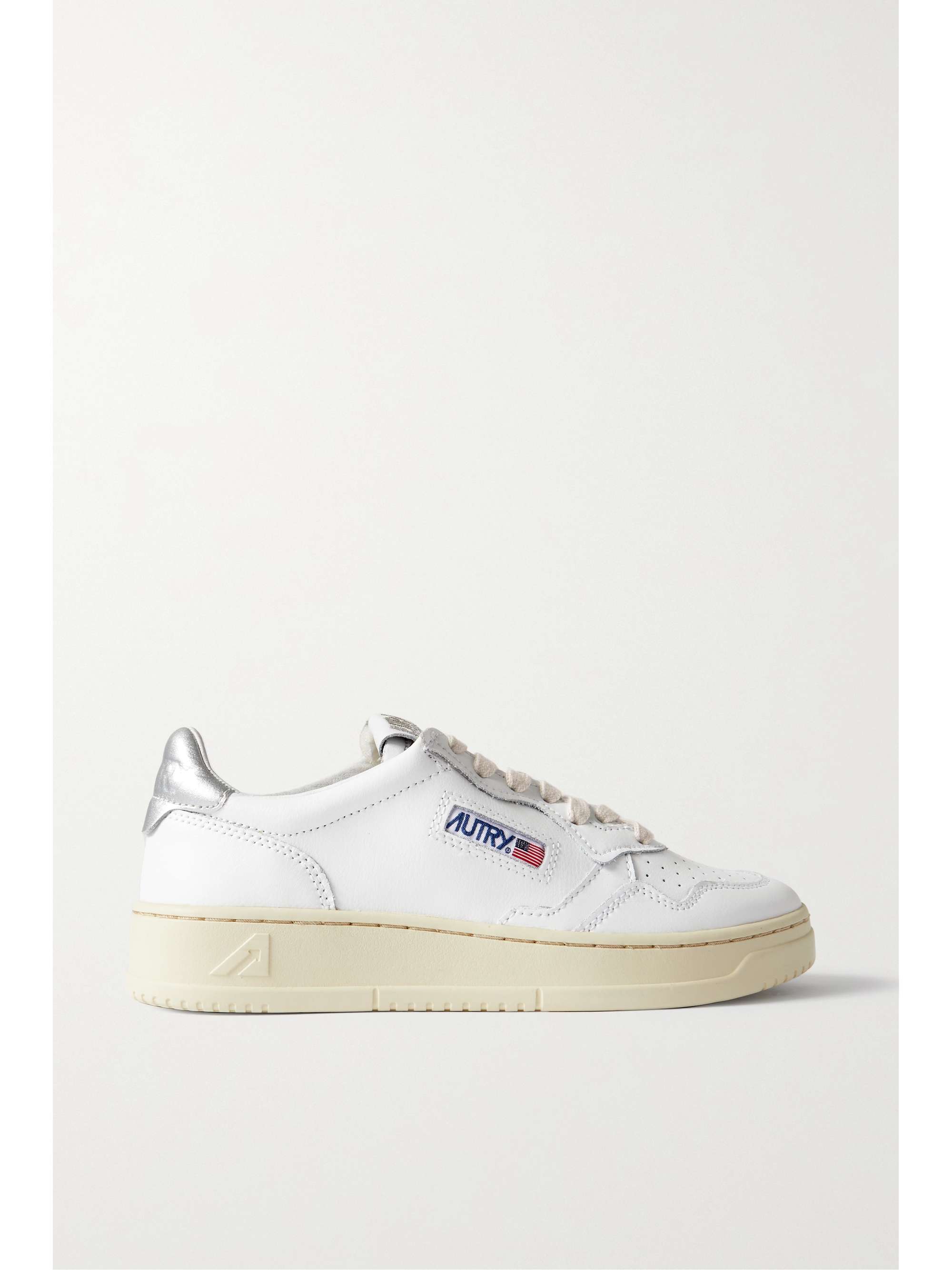 Medalist Low Metallic Leather Sneakers