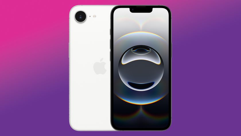 iPhone 16e on graduated bg