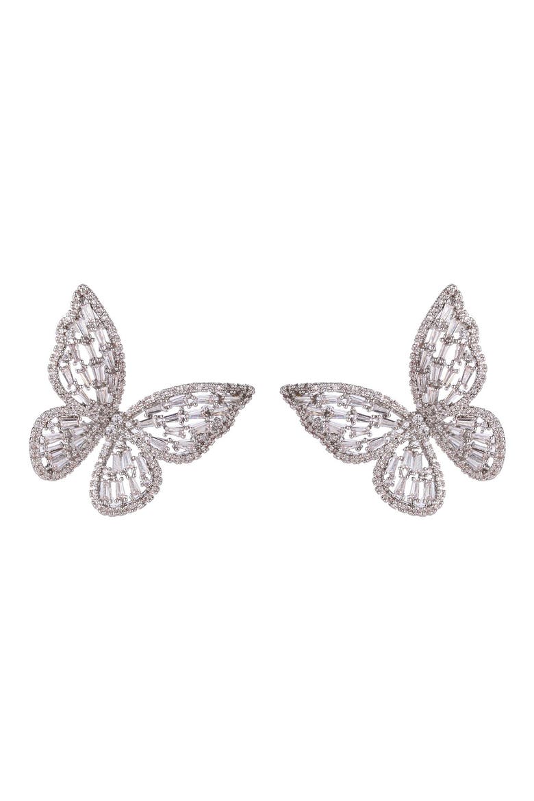 Cz Butterfly Earrings