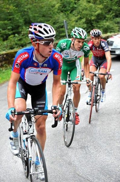 Matej Jurco (Milram) made the breakaway.