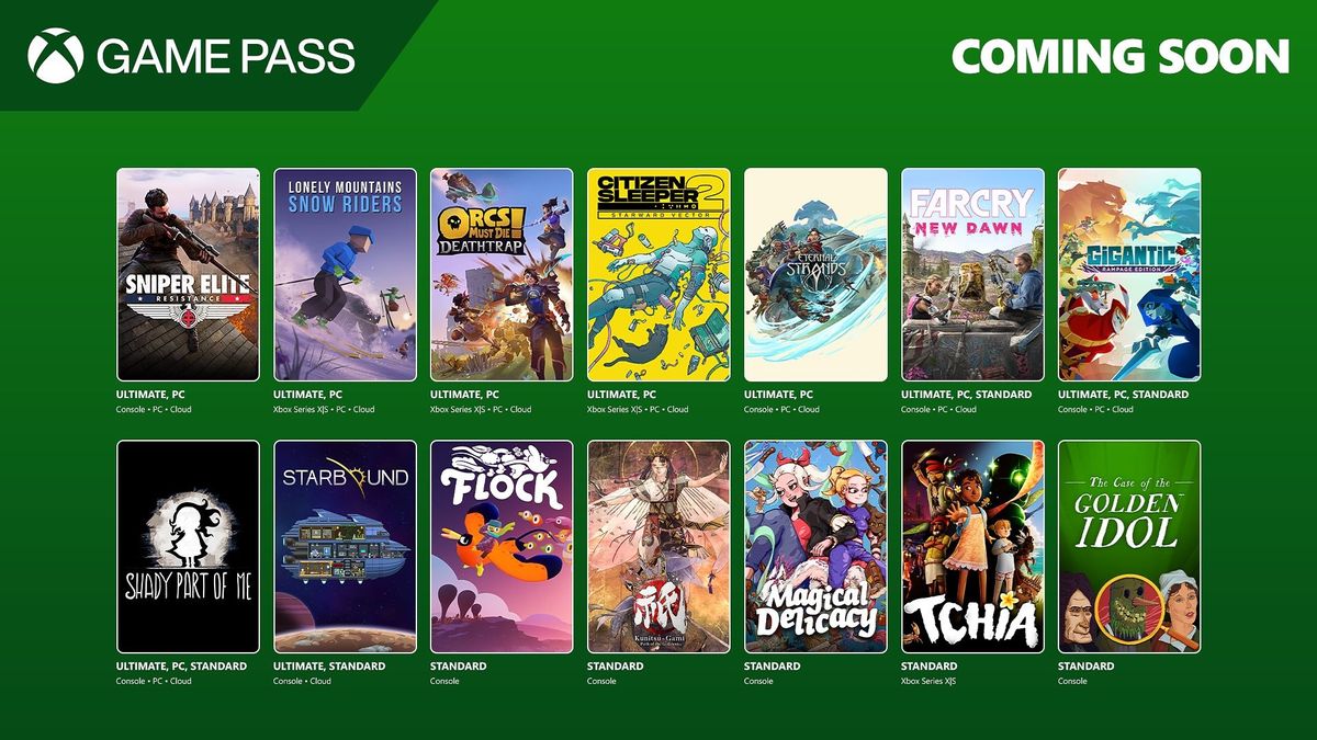 Several games coming to Xbox Game Pass including Sniper Elite Resistance, Orcs Must Die! Deathtrap, Citizen Sleeper 2, and Eternal Strands