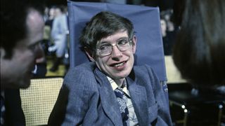 Stephen Hawking pictured in Princeton, New Jersey, in 1979