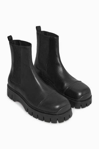 Chunky Leather Chelsea Boots