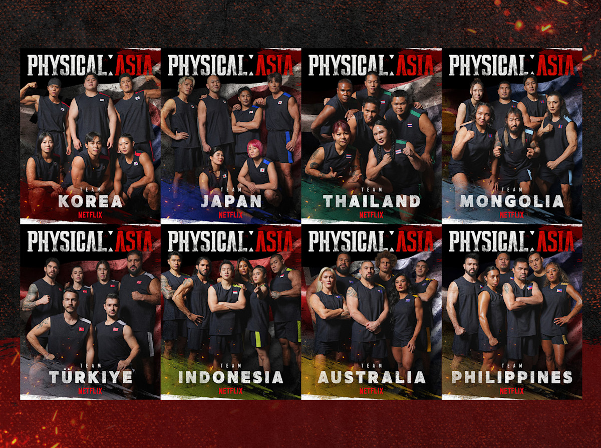 The eight teams competing in &#039;Physical: Asia.&#039;
