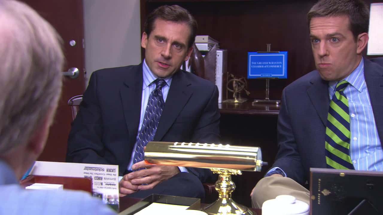 Steve Carell and Ed Helms in The Office
