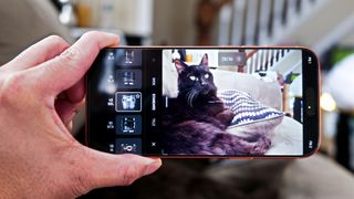 Leica LUX app used to take a photo with an iPhone.