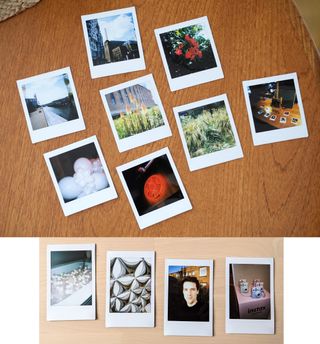 Instax vs Polaroid: a selection of Instax Square and Mini prints