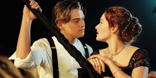 Leonardo Dicaprio dans le rôle de Jack Dawson et Kate Winslet dans le rôle de Rose DeWitt dans Titanic