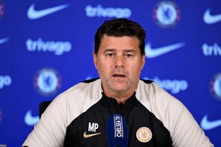 Head Coach Mauricio Pochettino of Chelsea during a press conference at Chelsea Training Ground on September 26, 2023 in Cobham, England. (Photo by Darren Walsh/Chelsea FC via Getty Images)