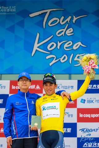 Race leader Caleb Ewan (Orica-GreenEdge)