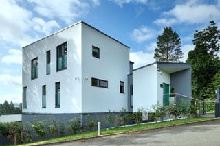 Contemporary home on sloping site