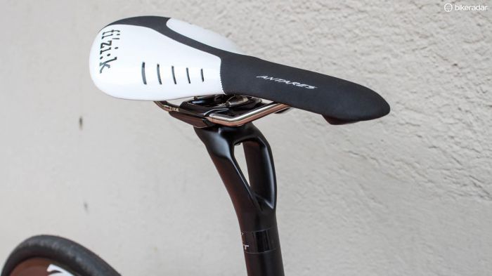 The funky CPX Plus carbon seatpost adds extra comfort