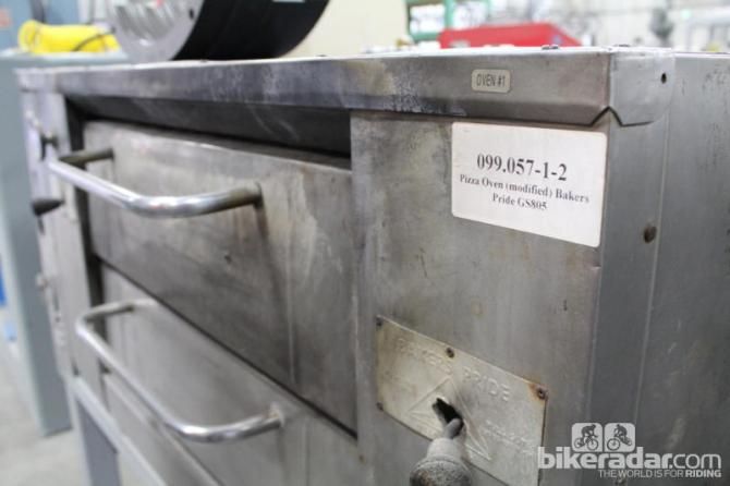This was a pizza oven. Then it became a composite oven for Paul Lew, who used it to build early carbon Rolf rims for the US Postal Service Team for the Tour de France