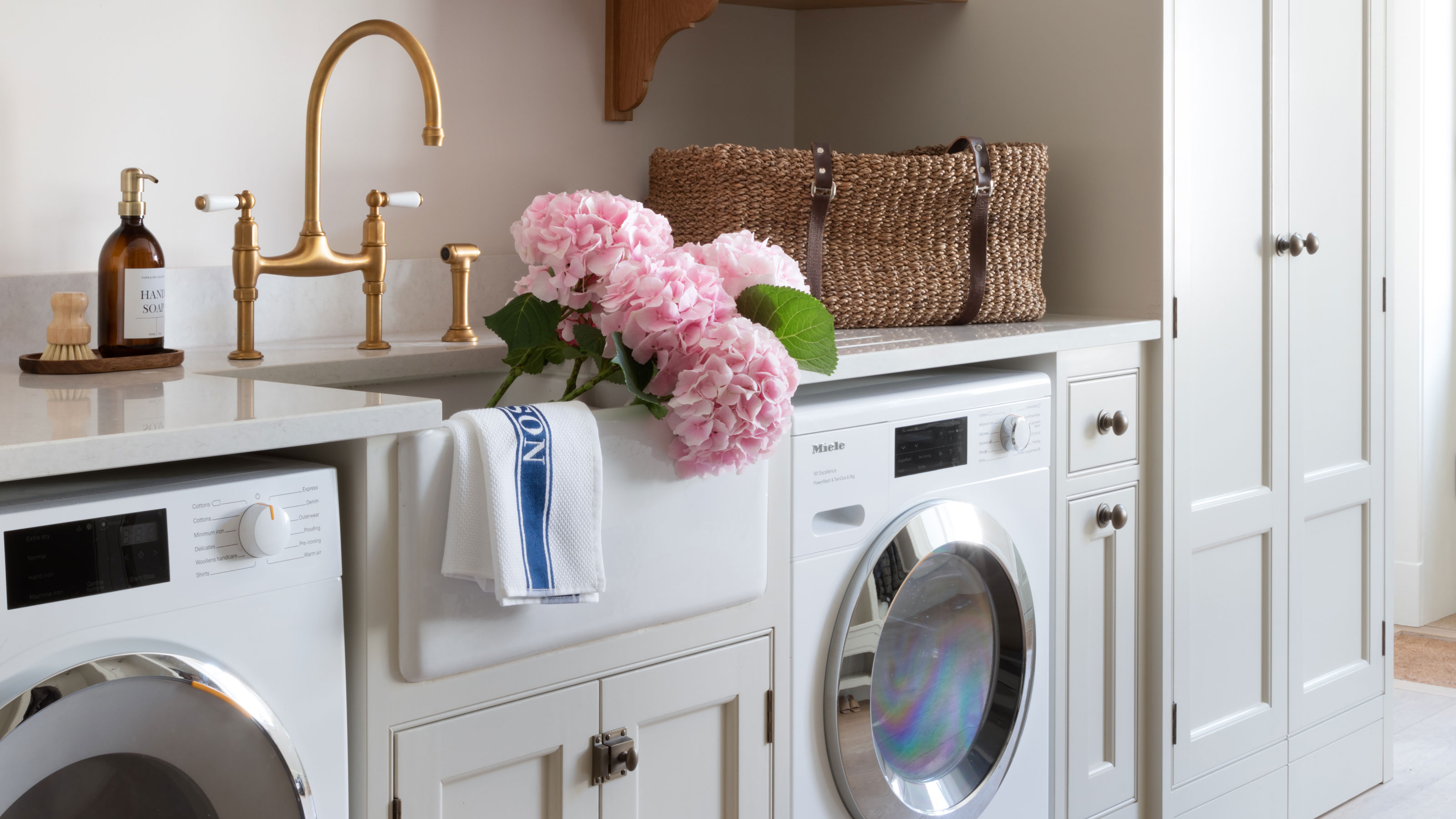 Why We Moved Our Washer & Dryer to a Bathroom + Our New Laundry Nook