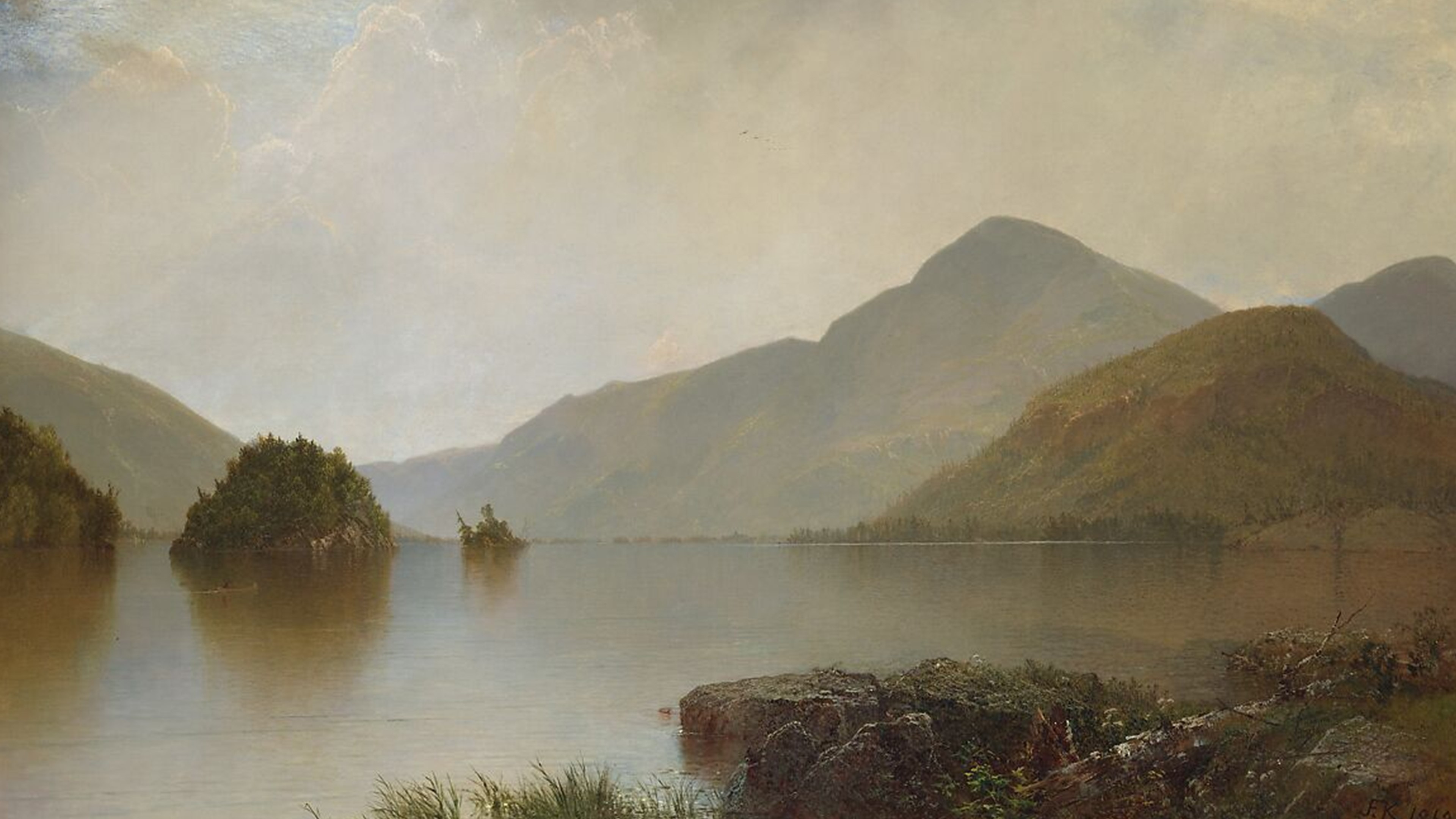 Peinture de paysage du lac George de John Frederick Kensett