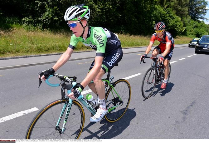 Steven Kruijswijk on the attack with Martin Kohler