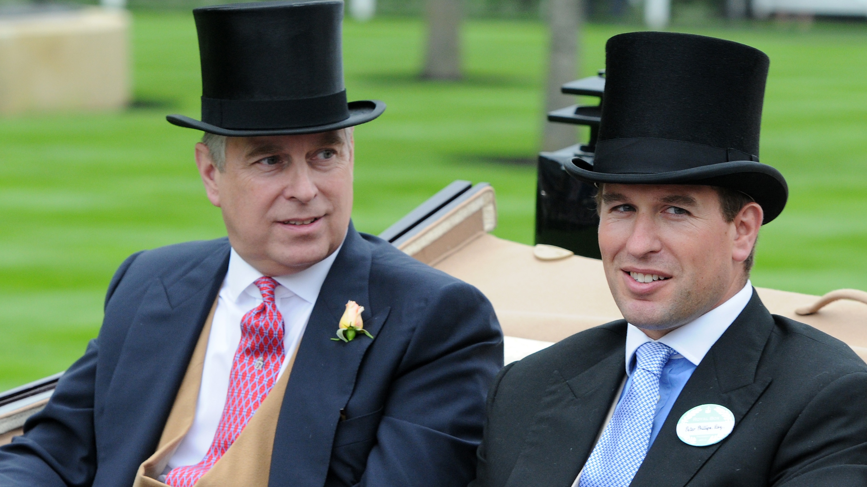 Andrew and Peter Phillips attend Ladies Day on Day 3 of Royal Ascot at Ascot Racecourse on June 20, 2013
