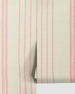 Pink striped wallpaper