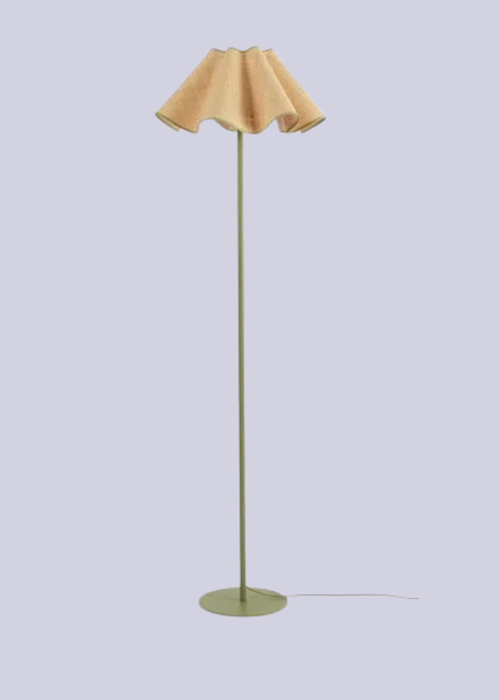 Heal&#039;s, Raffia Floor Lamp Green