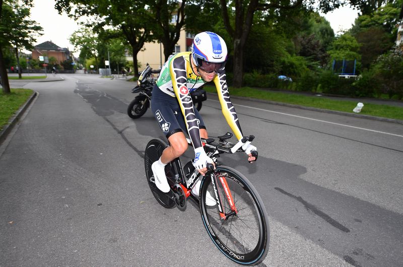 Thibaut Pinot (FDJ) crosses the line having lost his overall lead