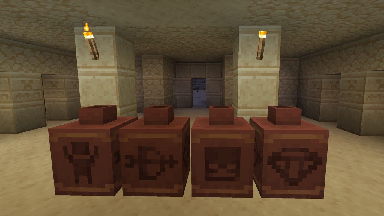 Screenshot of the archeology feature set in Minecraft 1.20.