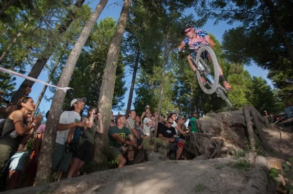 Sam Schultz (Subaru-Trek) hits the A-line with a little style