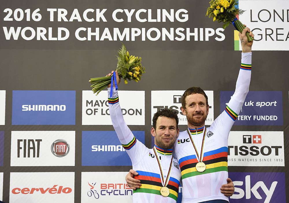 Bradley Wiggins and Mark Cavendish 2016 Madison World Champions
