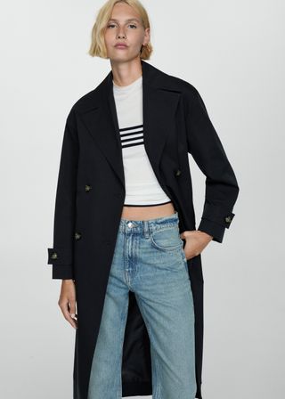 Double-Breasted Trench Coat - Women | Mango Usa