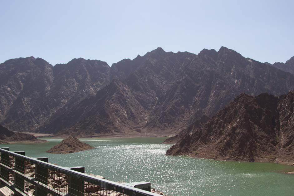 The view from the top of Hatta Dam