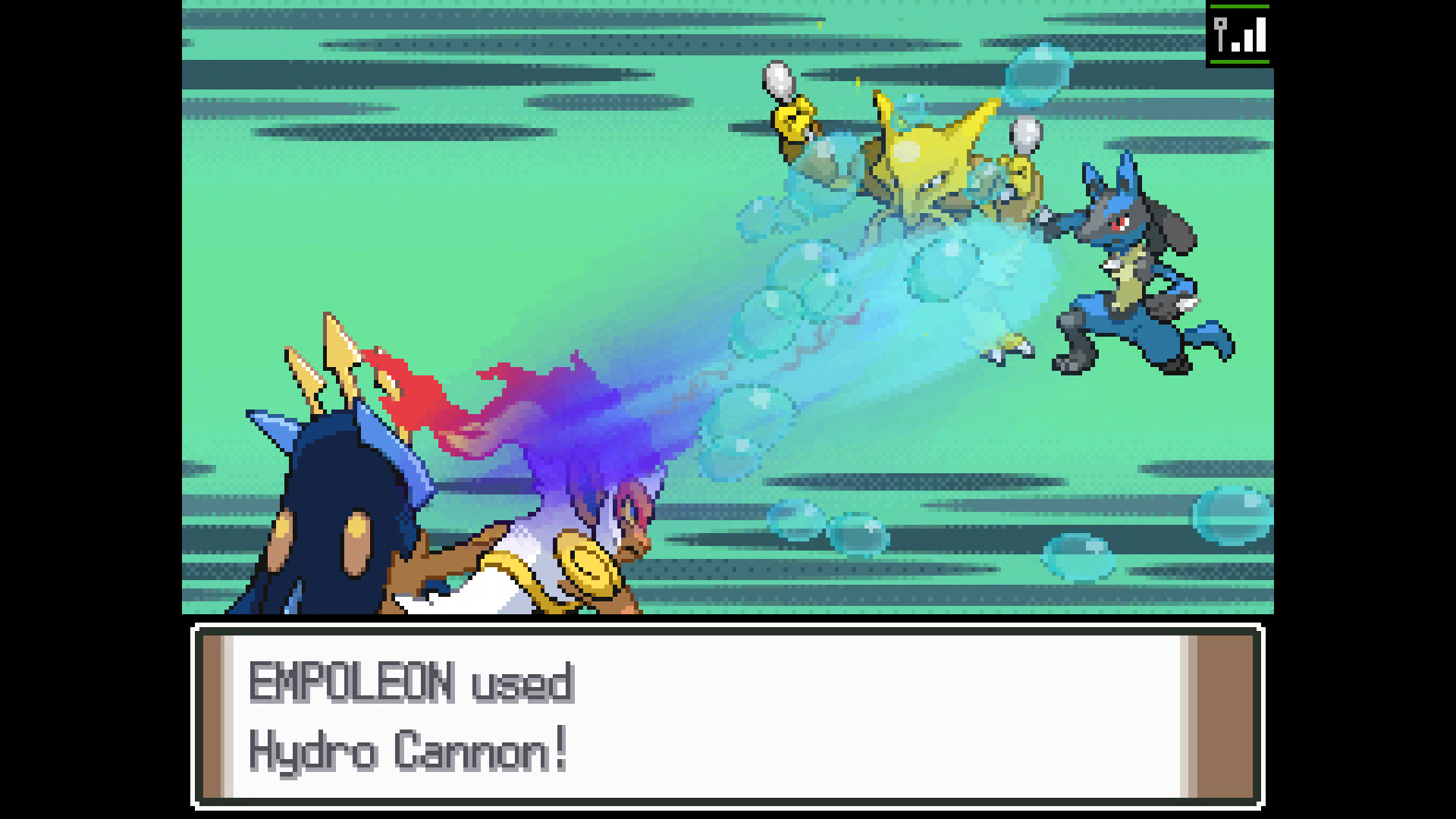 Empoleon used Hydro Cannon - from Pokemon Diamond, Pearl, and Platinum's entry in The Story of Pokemon bookazine