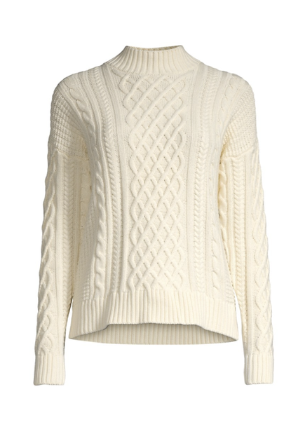 Minnie Rose Cashmere Cable-Knit Sweater