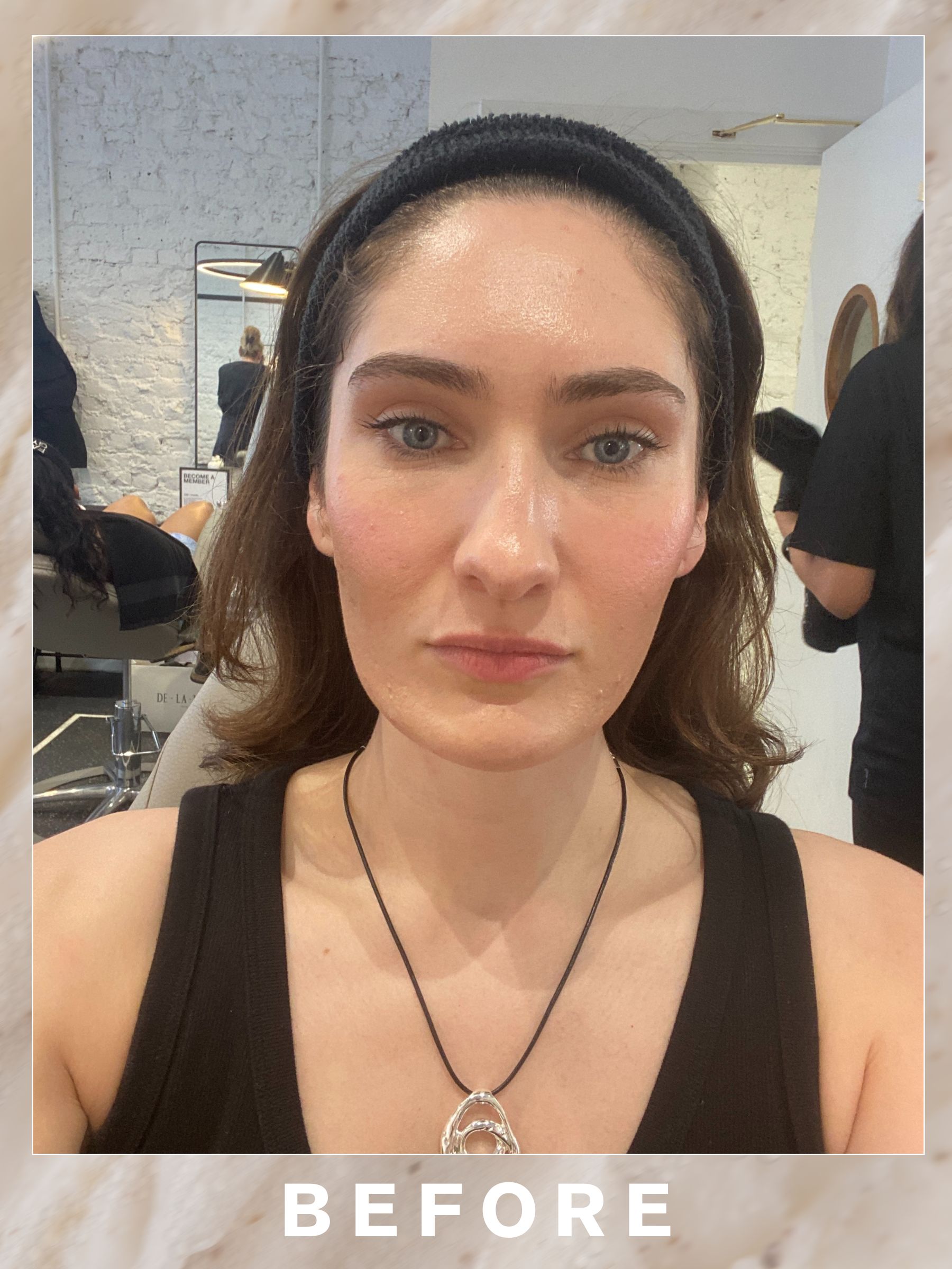 Natalie before the FaceGym Signature Sculpt facial