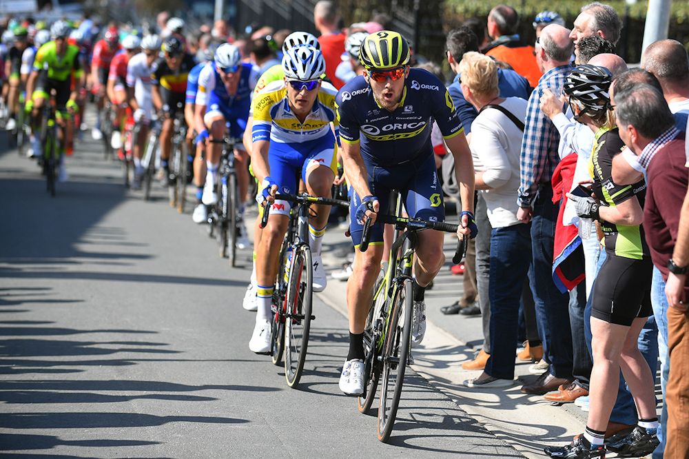 Luke Durbridge on the attack during stage 1 at Three Days of De Panne