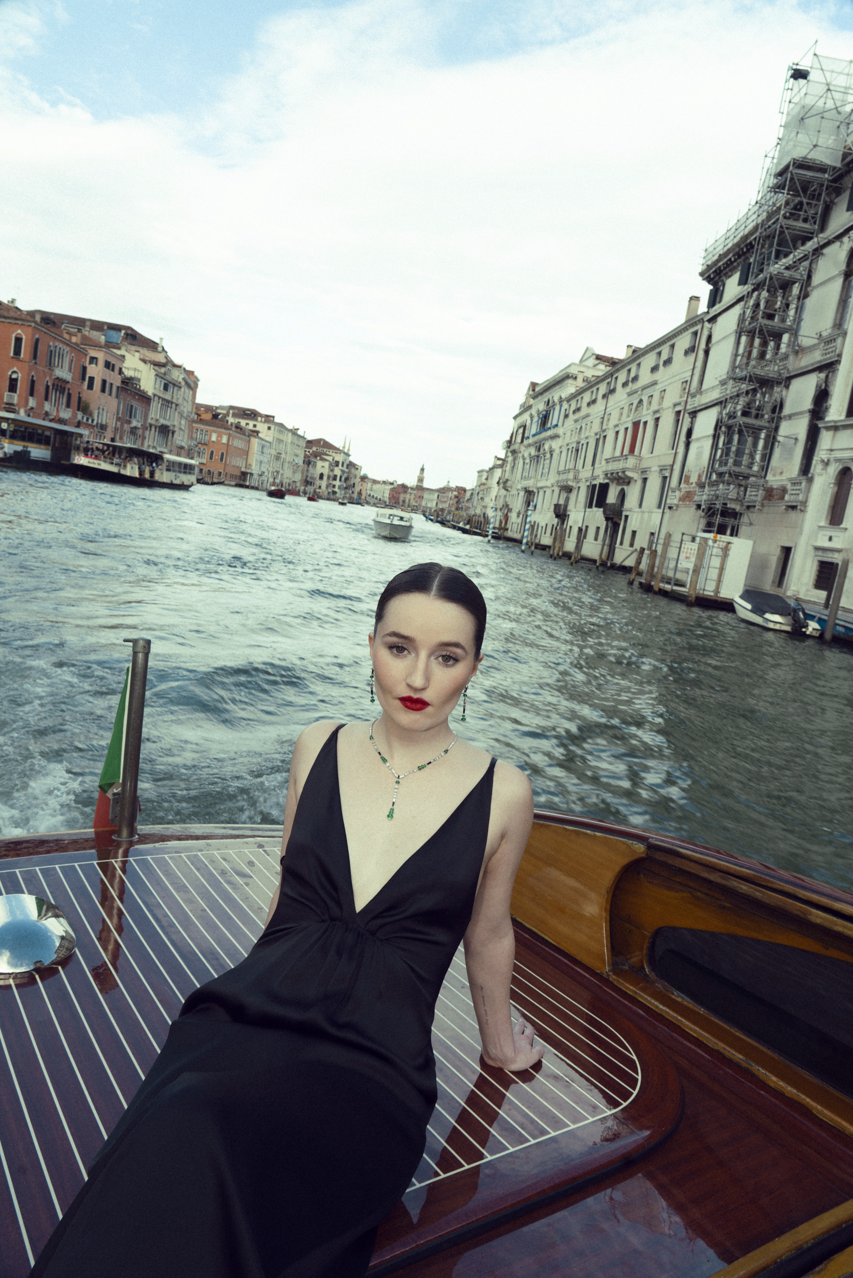 Kaitlyn Dever gets ready for the 2025 Venice Film Festival wearing Armani