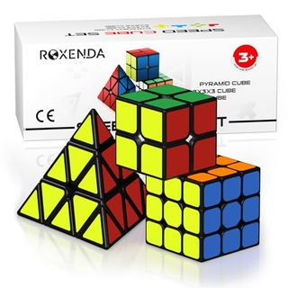 Roxenda Speed Cube Set of Original 2x2 3x3 Pyramid Cube Smooth Fast Cube