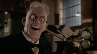 Christopher Lloyd looking demented in his half cartoon form in Who Framed Roger Rabbit?